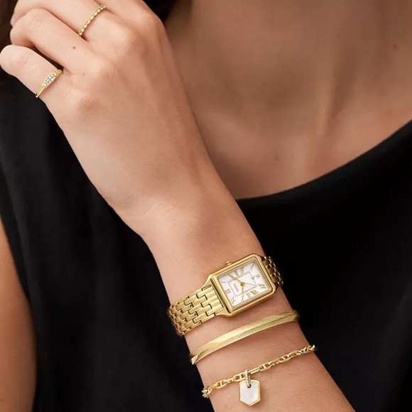 Fossil Raquel Three-hand Date Gold-Tone Stainless Steel Watch, 23mm - Picture 2 of 12